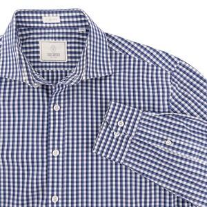 Todd Snyder‎ Men's 16 32/33 Blue Check Button Up Long Sleeve 2-Ply Cotton Shirt